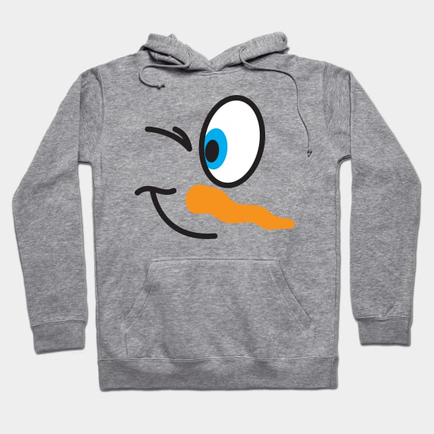 snowman face Hoodie by MZeeDesigns